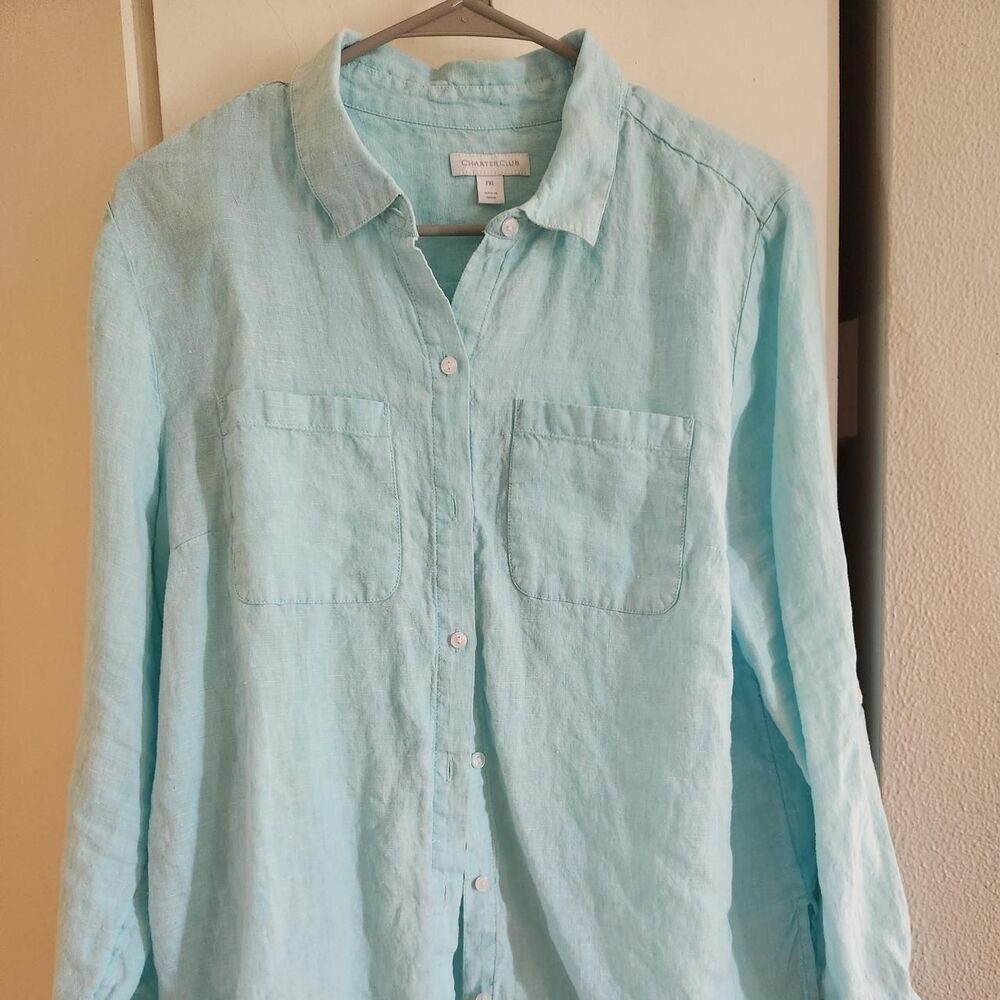 Charter-club Women's Blue Shirt